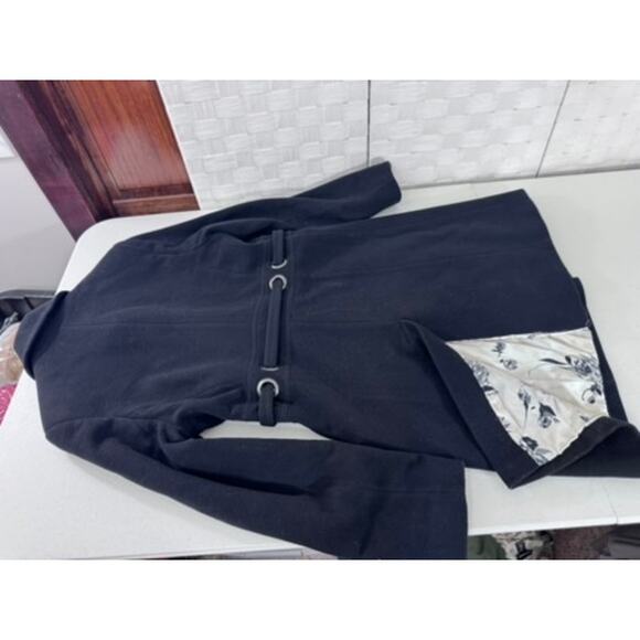 "VIA SPIGA" Women's Cashmere Wool Blend Trench Coat Quiet Luxury Old Money SZ 10 - Picture 14 of 16